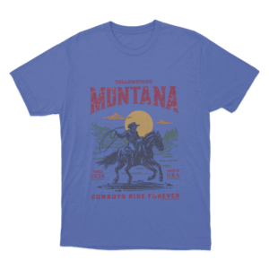 Yellowstone Cowboys Ride Forever Unisex T Shirt Blue