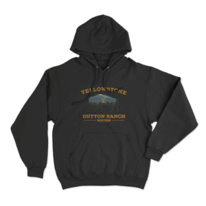 Yellowstone Dutton Ranch Bison Unisex Hoodie Black