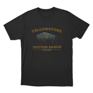 Yellowstone Dutton Ranch Bison Unisex T Shirt Black