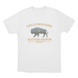 Yellowstone Dutton Ranch Bison Unisex T Shirt White
