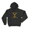 Yellowstone Dutton Ranch Distressed Logo Unisex Hoodie Black