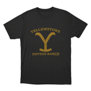 Yellowstone Dutton Ranch Distressed Logo Unisex T Shirt Black