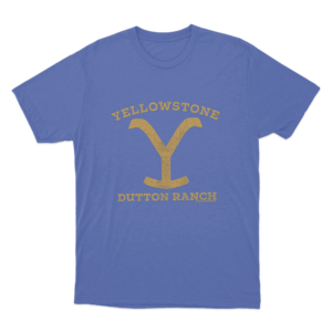 Yellowstone Dutton Ranch Distressed Logo Unisex T Shirt Blue
